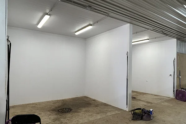 Horse Barn Wash Bay Walls and Ceiling, White EZ Liner® PVC Panels