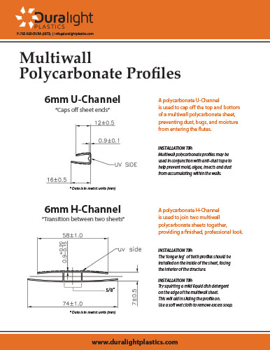 Multiwall Polycarbonate U- and H-Profiles Brochure