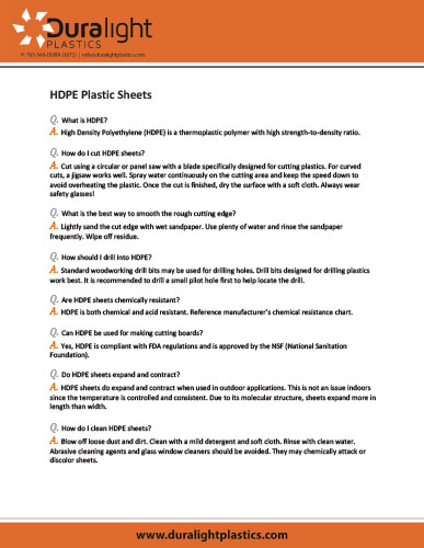 HDPE Plastic Sheets FAQs