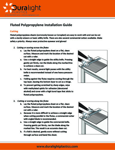Fluted Polypropylene Installation Guide