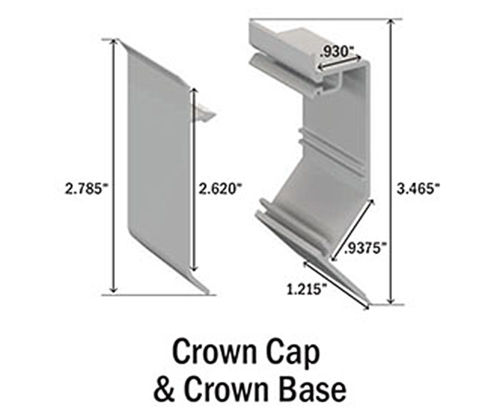 ez liner crown cap and crown base trim pieces