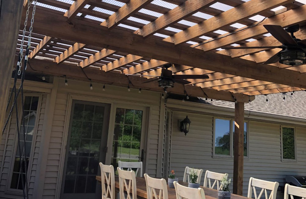 polycarbonate pergola roof