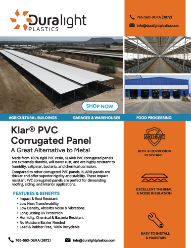 KLAR PVC Corrugated Panel Sell Sheet