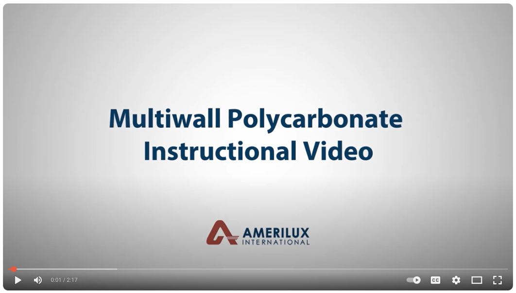 Multiwall Polycarbonate Install Instructional Video