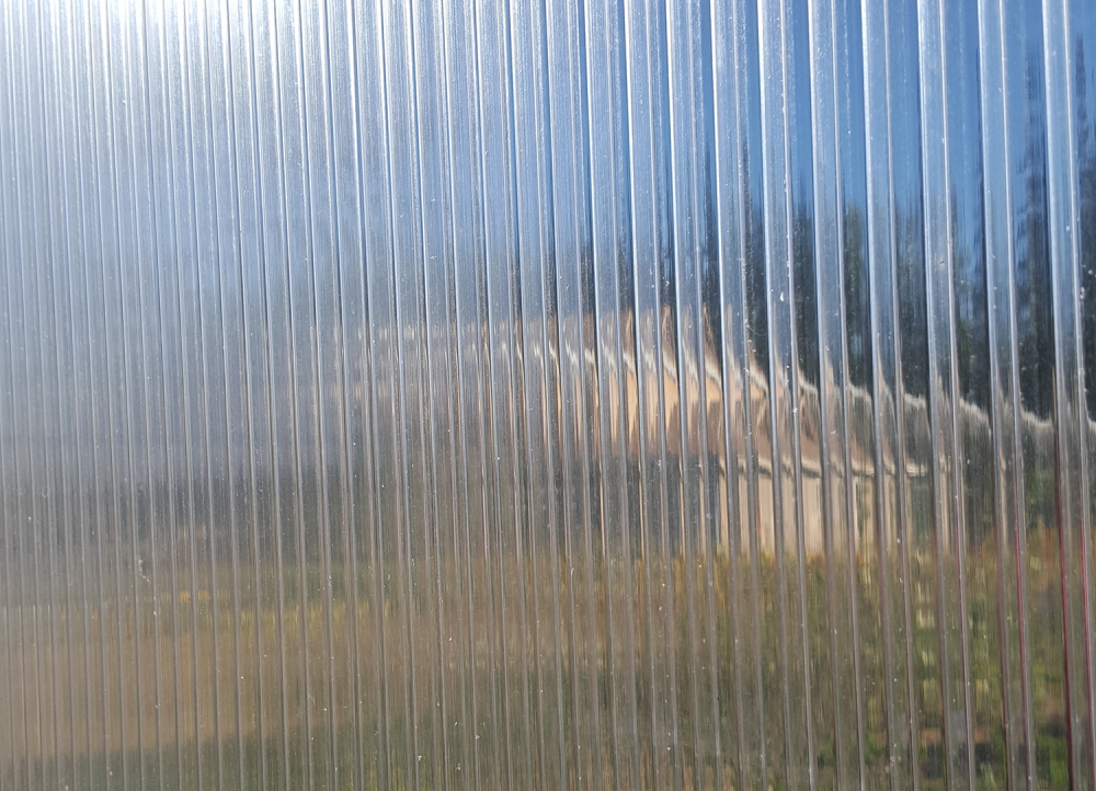 View through corrugated panel