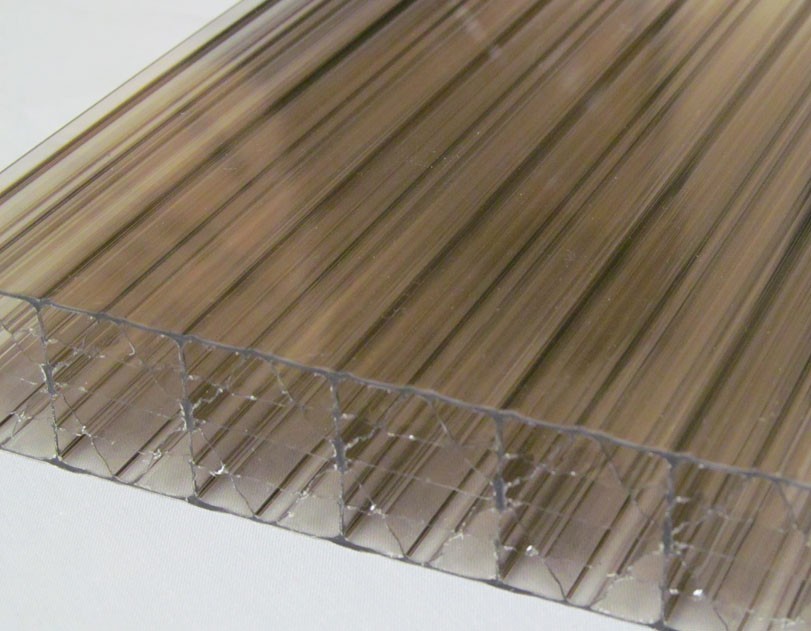 25mm 5 Wall X Structure THERMOCLEAR™ Plus Polycarbonate Panel with 2 Sided UV - Bronze