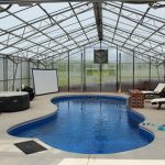 aluminum base and cap pool enclosure